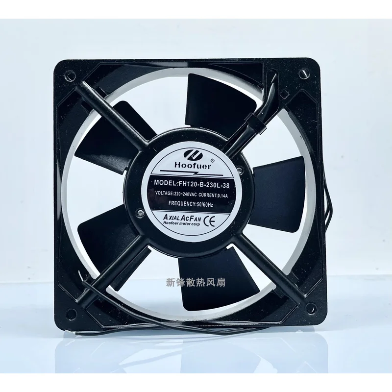 H FOR Hoofuer FH120-B-230L-38 AC220~240V 0.14A 12025 12CM 2-Wire Axial Fan
H FOR Hoofuer FH120-B-230L-38 AC220~240V 0.14A 12025 12CM 2-Wire Axial Fan