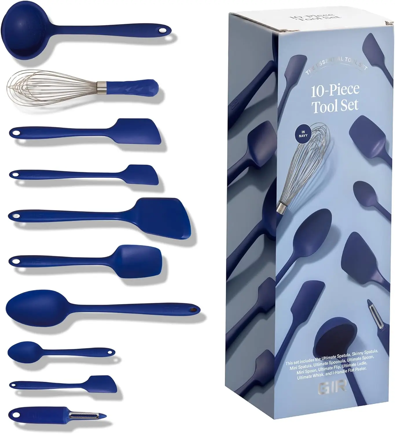 10-Piece Silicone Kitchen Utensil Set - Nonstick, Heat-Resistant, Navy
10-Piece Silicone Kitchen Utensil Set - Nonstick, Heat-Resistant, Navy