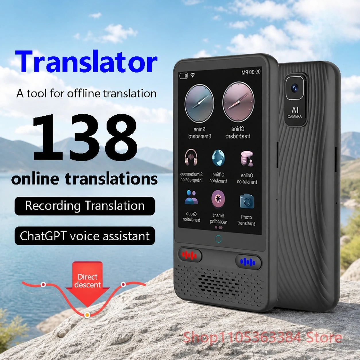 AI Language Translator Device Real Time Two Way Voice Translation ChatGPT 138 Languages Support
AI Language Translator Device Real Time Two Way Voice Translation ChatGPT 138 Languages Support