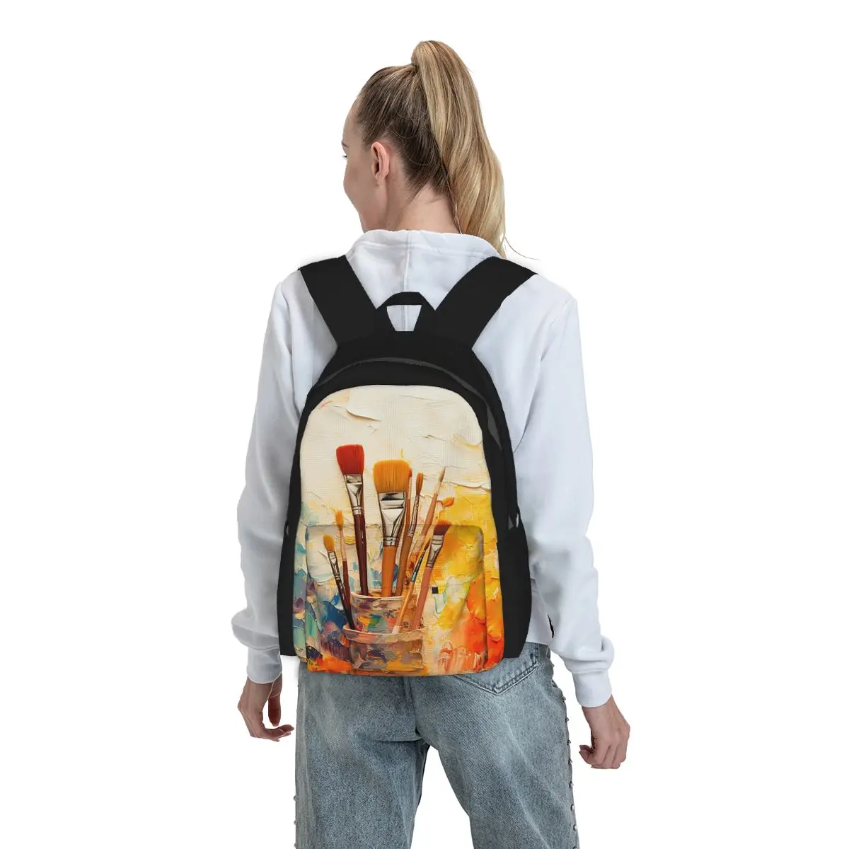 Colour Paint Brush Brushes Print Backpack Boys Girls BookBag Kids School Bag Computer Shoulder Bags for Men Women
Colour Paint Brush Brushes Print Backpack Boys Girls BookBag Kids School Bag Computer Shoulder Bags for Men Women