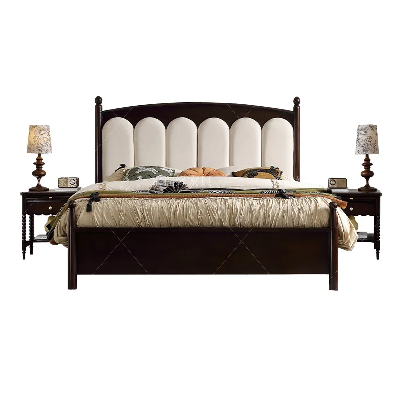 American retro soft bag solid wood bed master bedroom 1.8 meters double bed French romantic petal bed medium antique senior
American retro soft bag solid wood bed master bedroom 1.8 meters double bed French romantic petal bed medium antique senior