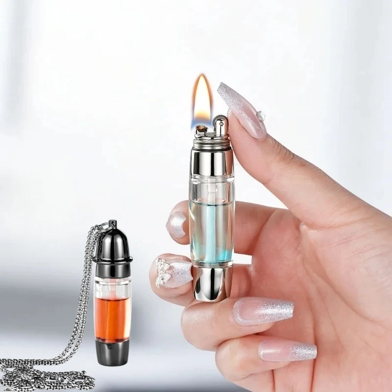Bullet Shaped Lighter Necklace, Silver Mini Transparent Fuel Tank Lighter, Refillable Pendant for Men Smoking Accessories
Bullet Shaped Lighter Necklace, Silver Mini Transparent Fuel Tank Lighter, Refillable Pendant for Men Smoking Accessories