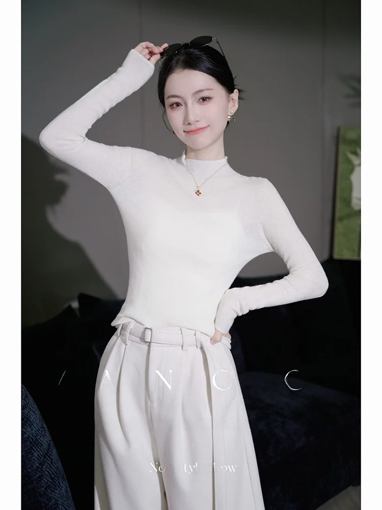 New Chinese Sle Women's Knitted Base irt f High Collar Pure Color Simptic Autumn Winter Top YANG GZ Cheese Soft
New Chinese Sle Women's Knitted Base irt f High Collar Pure Color Simptic Autumn Winter Top YANG GZ Cheese Soft