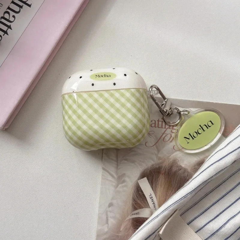 Fresh Matcha Green Plaid Pattern Case For Airpods 1 2 3 4 Pro2 Pro3 Wireless Earphone Protective Cover Shell Box with Pendant
Fresh Matcha Green Plaid Pattern Case For Airpods 1 2 3 4 Pro2 Pro3 Wireless Earphone Protective Cover Shell Box with Pendant