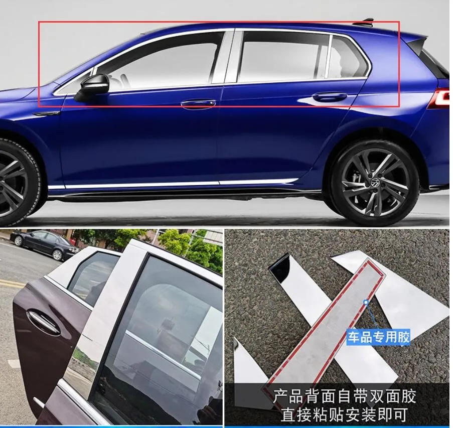 For GOLF 7 GOLF 8 2017 2018 2019 2020 2021window trim cover Exterior body decoration chrome car-styling products accessory part
For GOLF 7 GOLF 8 2017 2018 2019 2020 2021window trim cover Exterior body decoration chrome car-styling products accessory part