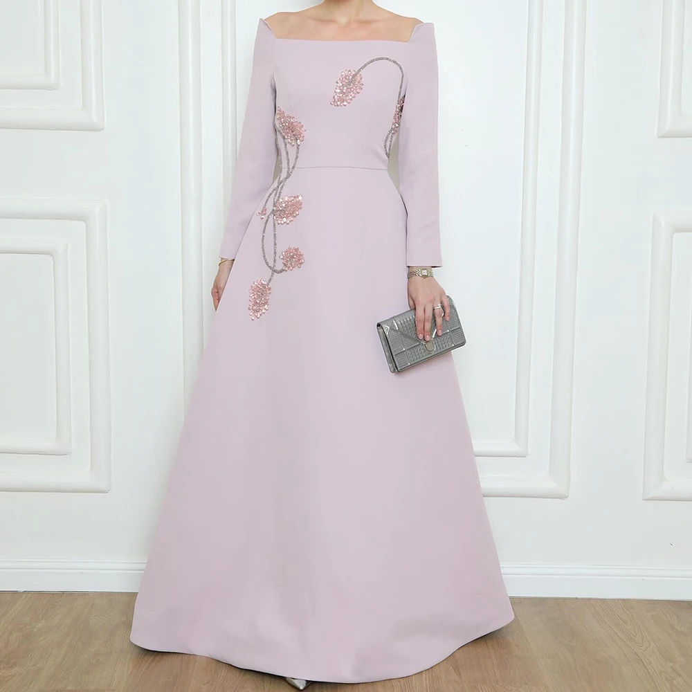 Женские вечерние платья трапециевидной формы длиной до пола с открытыми плечами и длинными рукавами, платье для выпускного вечера, модные платья с кристаллами и цветами по индивидуальному заказу
Женские вечерние платья трапециевидной формы длиной до пола с открытыми плечами и длинными рукавами, платье для выпускного вечера, модные платья с кристаллами и цветами по индивидуальному заказу