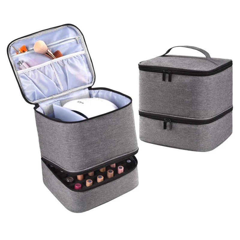 Double Layer Nail Polish Organizer - Holds 30 Bottles with Curing Lamp Storage, Portable Nail Art Cosmetics Bag
Double Layer Nail Polish Organizer - Holds 30 Bottles with Curing Lamp Storage, Portable Nail Art Cosmetics Bag