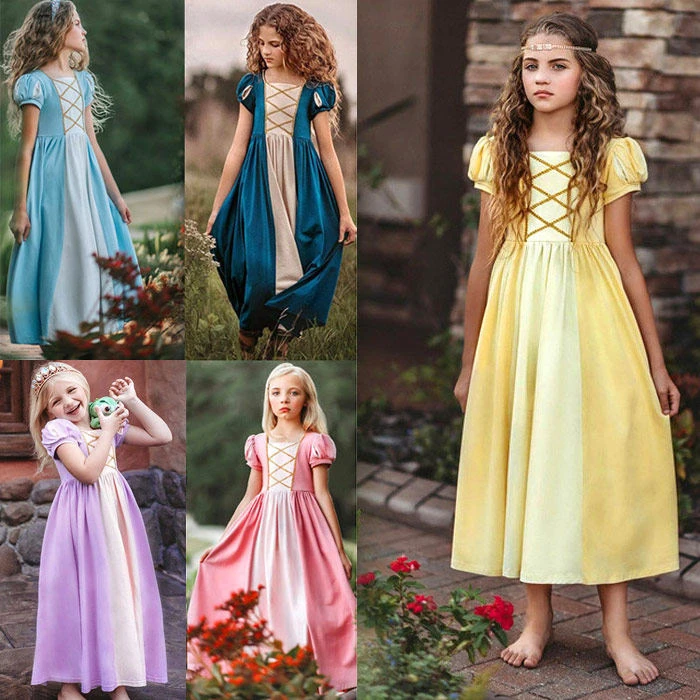 Girls Princess Costume Dress Snow White Rapunzel Fairy Tale Outfit For Birthday Party Halloween Cosplay Kids Cotton Long Gown
Girls Princess Costume Dress Snow White Rapunzel Fairy Tale Outfit For Birthday Party Halloween Cosplay Kids Cotton Long Gown