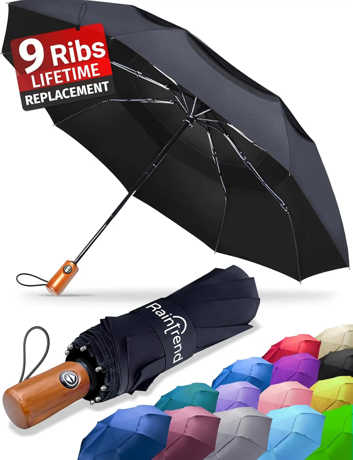 Umbrellas for Rain Windproof Travel Automatic Open Close Large Canopy with Compact Folding Strong Lightweight Portable Umbrella
Umbrellas for Rain Windproof Travel Automatic Open Close Large Canopy with Compact Folding Strong Lightweight Portable Umbrella