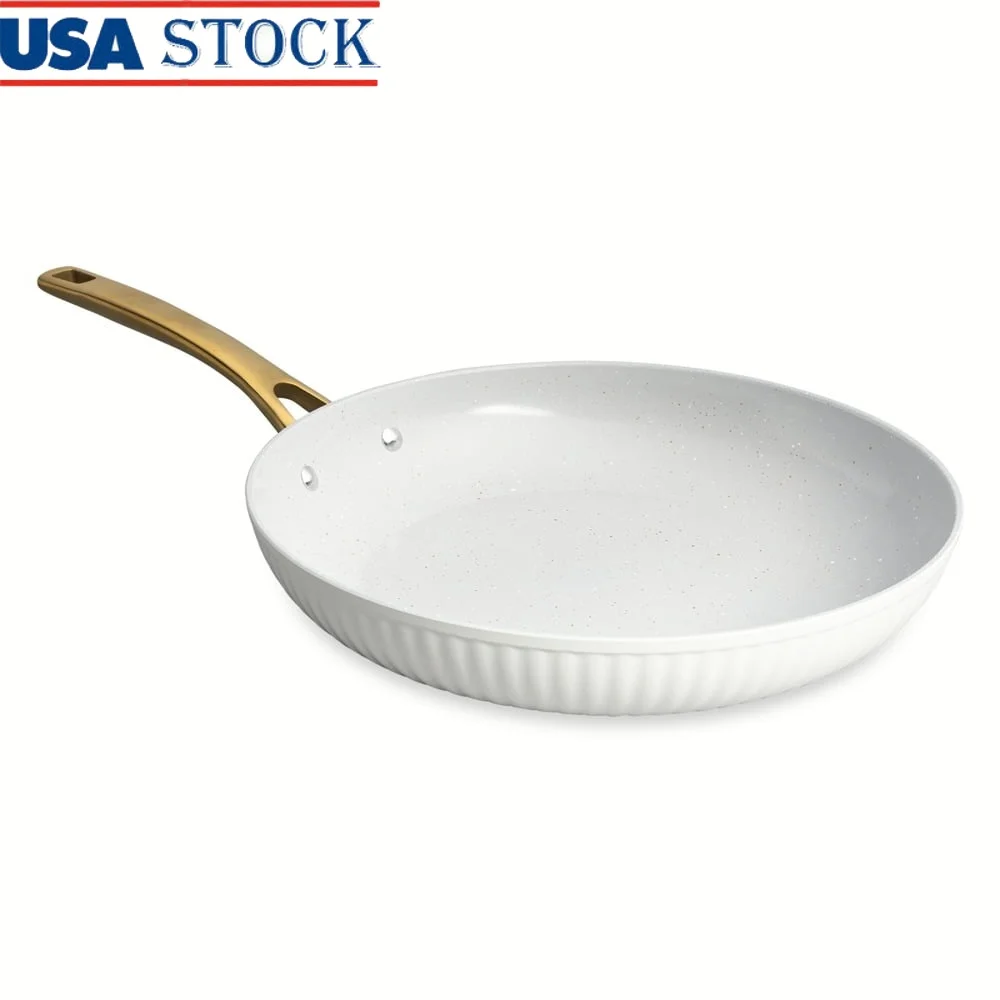 12 Inch Non-Stick Fry Pan Durable Ribbed Surface Ergonomic Riveted Handles Induction Safe Kitchenware Dishwasher Safe Cooking
12 Inch Non-Stick Fry Pan Durable Ribbed Surface Ergonomic Riveted Handles Induction Safe Kitchenware Dishwasher Safe Cooking