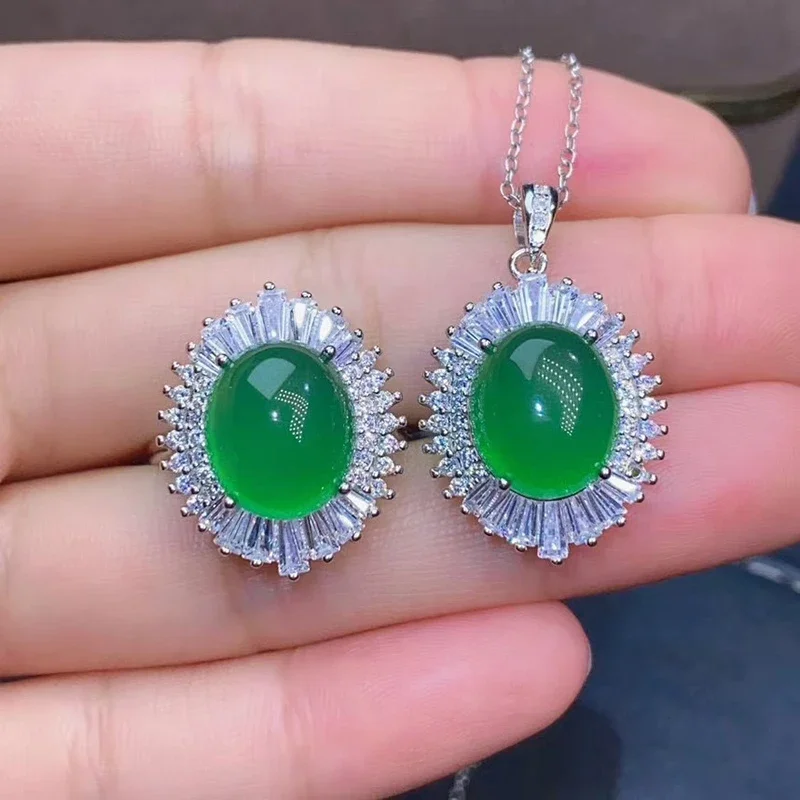 Natural Chrysoprony Set Jewelry Party for Women S925 Silver Authentic Gem Premium Jewelry Support Test
Natural Chrysoprony Set Jewelry Party for Women S925 Silver Authentic Gem Premium Jewelry Support Test
