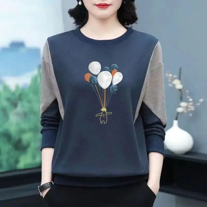 Thickened Fleece Long Sleeve round Neck Sweatshirt for Mom Middle-Aged And Elderly Women Standard Version Polyester Fiber
Thickened Fleece Long Sleeve round Neck Sweatshirt for Mom Middle-Aged And Elderly Women Standard Version Polyester Fiber