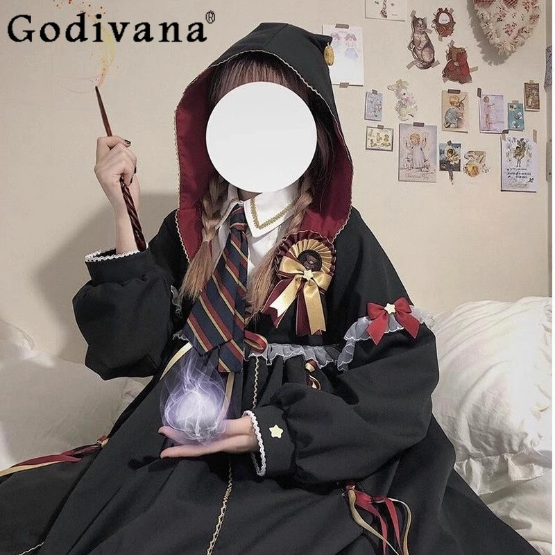 Magic Girl Halloween Cosplay Costume Women's Lolita Autumn Winter Lolita Dress Set Female Japanese Genuine Original Suits
Magic Girl Halloween Cosplay Costume Women's Lolita Autumn Winter Lolita Dress Set Female Japanese Genuine Original Suits