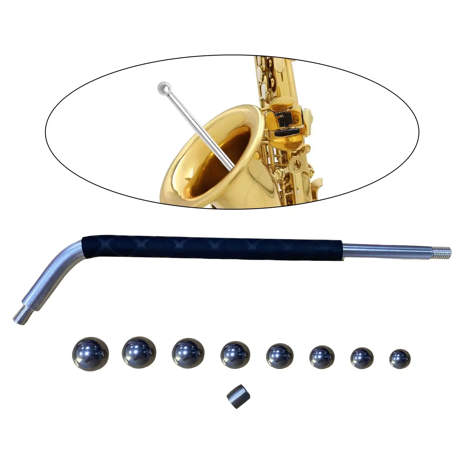 Saxophone Ball Head Stainless Steel Repair Tools Kit Instrument Accessories for Alto Tenor Sax Music Repair Professionals
Saxophone Ball Head Stainless Steel Repair Tools Kit Instrument Accessories for Alto Tenor Sax Music Repair Professionals