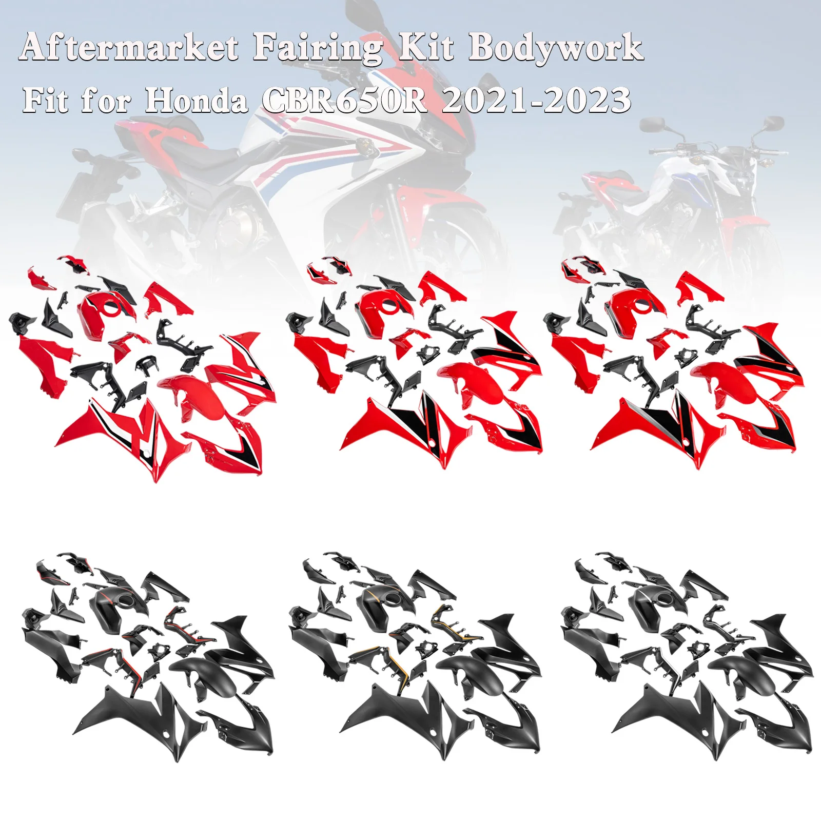 Topteng ABS Plastic Injection Molding Fairing Fit for Honda CBR650R 2021 2022 2023
Topteng ABS Plastic Injection Molding Fairing Fit for Honda CBR650R 2021 2022 2023