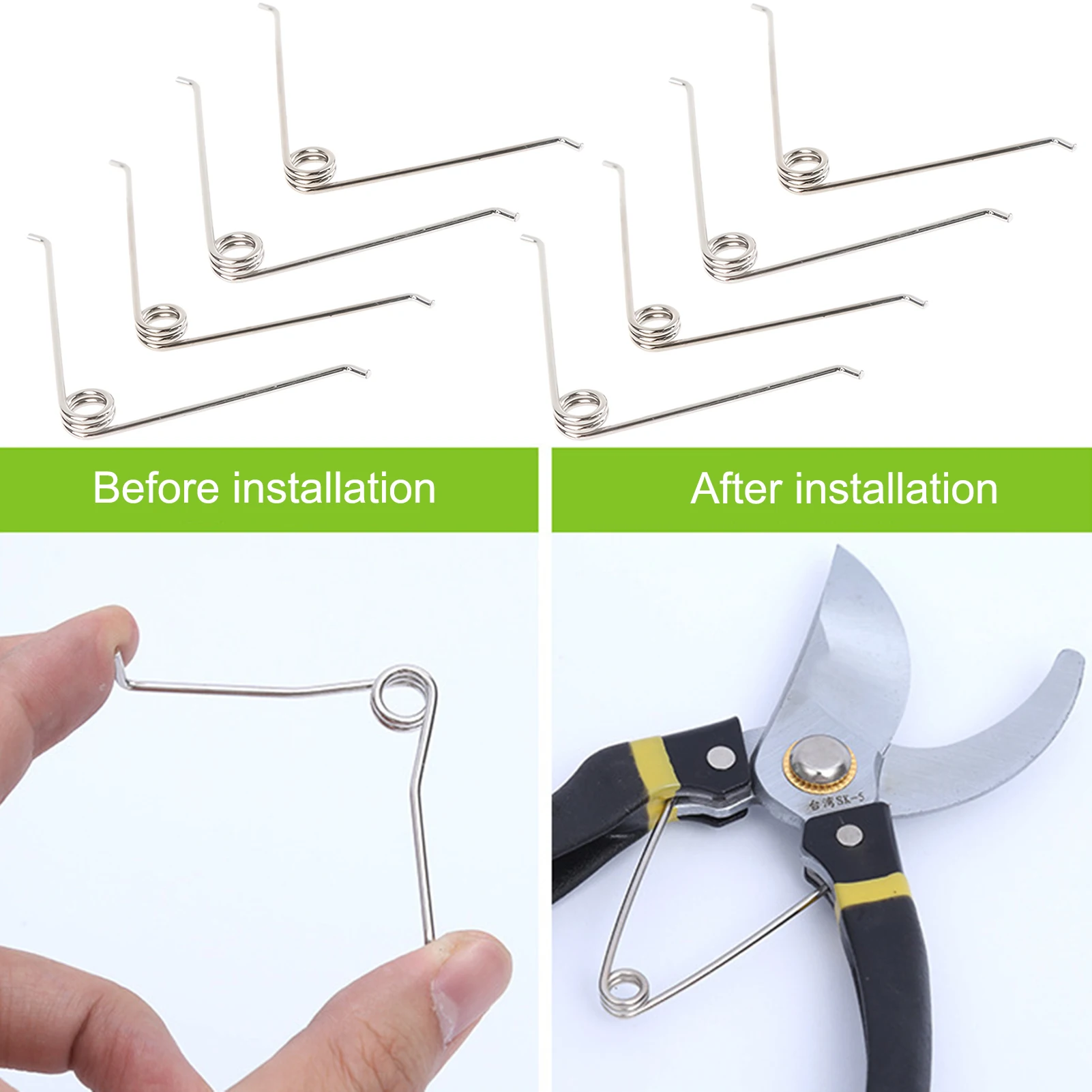 Garden Shears Spring Replacement Metal Shears Springs V-Shape Compression Spring Suitable for Pruning Shears
Garden Shears Spring Replacement Metal Shears Springs V-Shape Compression Spring Suitable for Pruning Shears