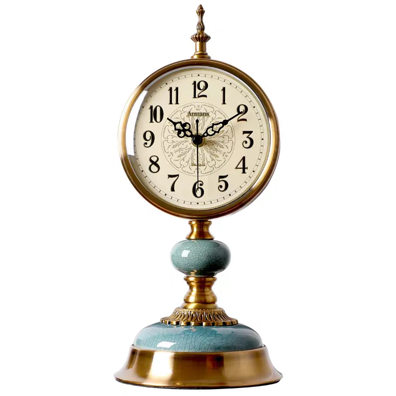 American creative retro living room clock large desktop home ornament table clock European table clock desktop
American creative retro living room clock large desktop home ornament table clock European table clock desktop