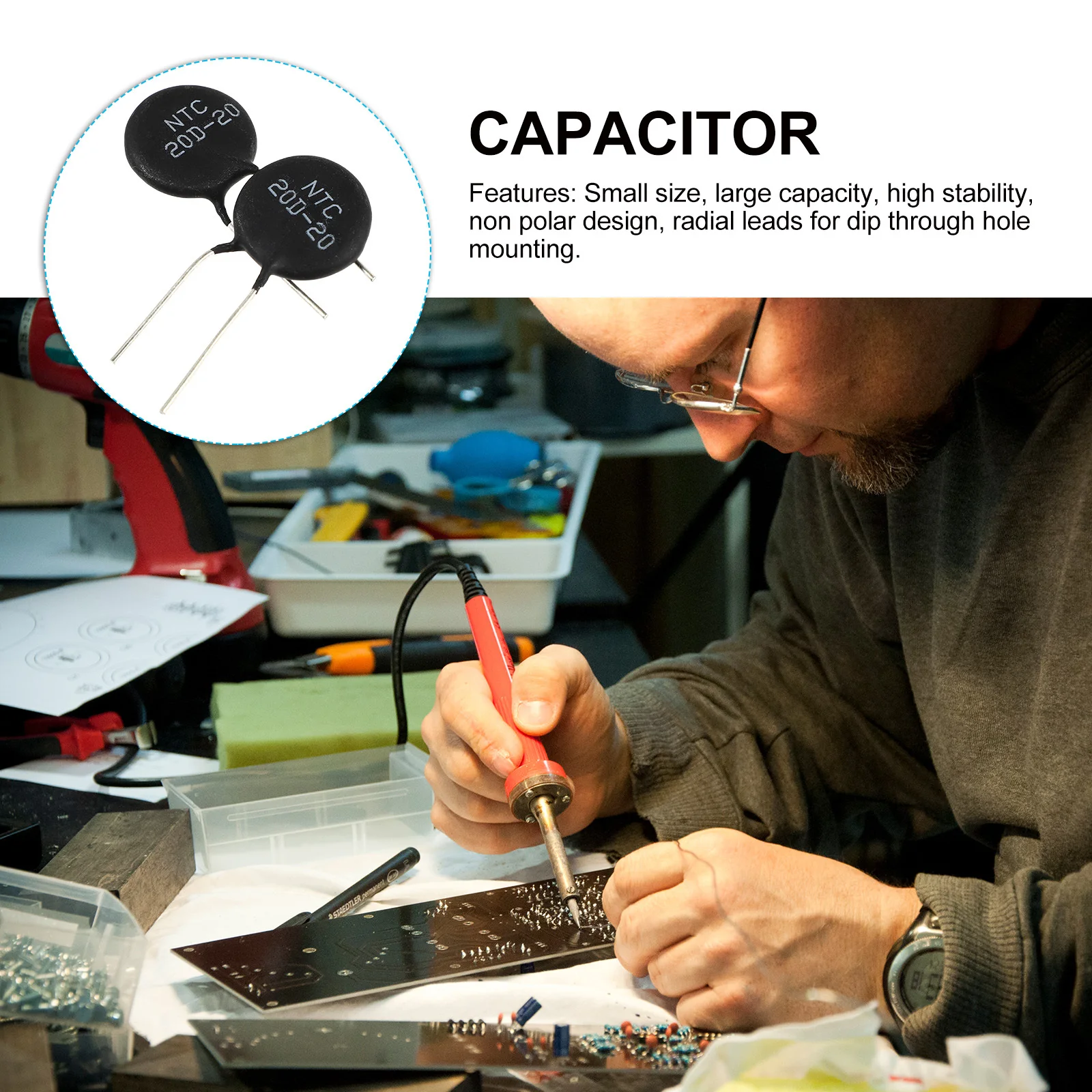 2Pcs Thermistor Capacitor Assortment Kit Large Capacity Small Size Radial Leads for Radio Electronic Equipment Pulse Circuit
2Pcs Thermistor Capacitor Assortment Kit Large Capacity Small Size Radial Leads for Radio Electronic Equipment Pulse Circuit