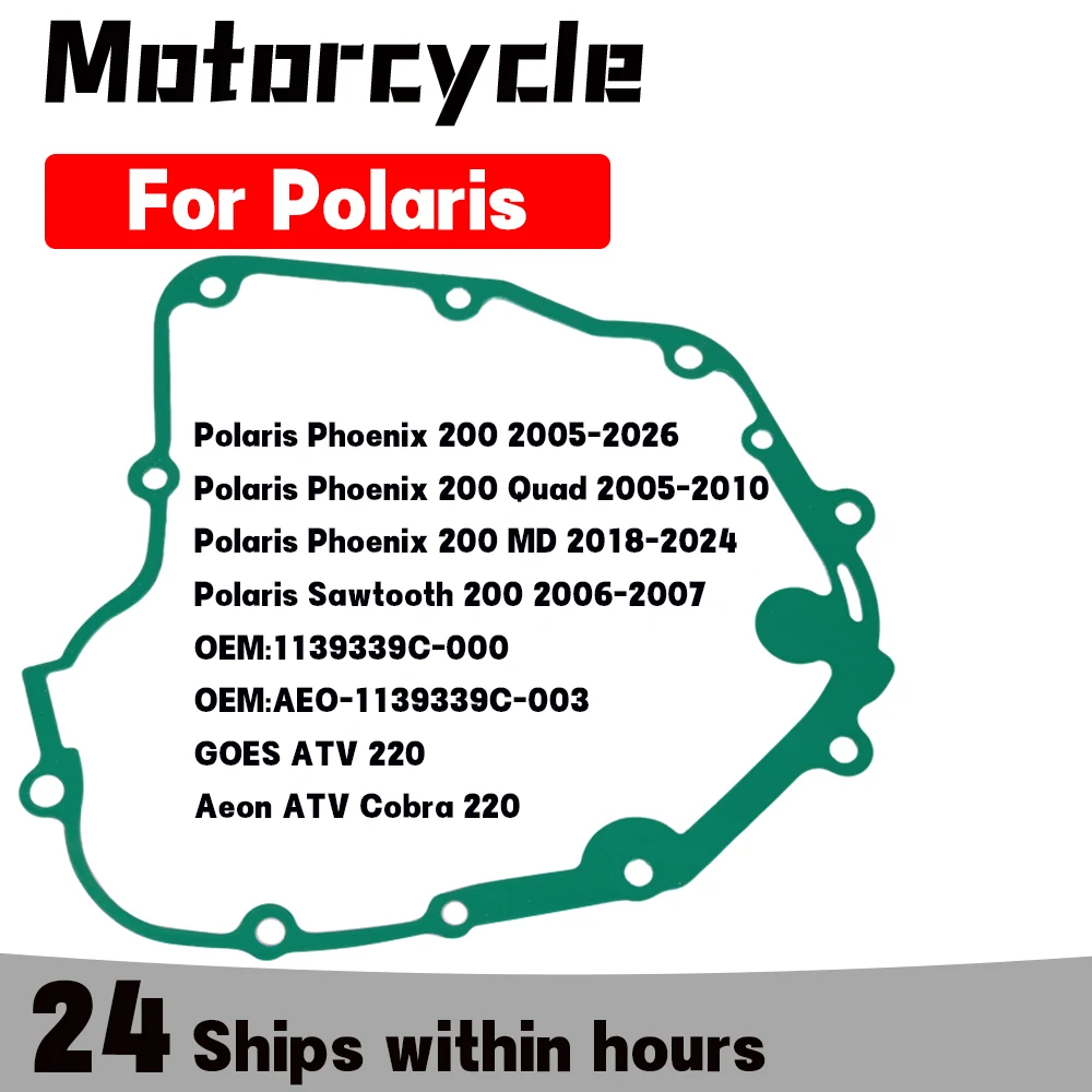 Motorcycle Stator Generator Cover Gasket for Polaris Phoenix 200 Quad 200 MD Sawtooth 200 OEM:0452447 0455349 0455494
Motorcycle Stator Generator Cover Gasket for Polaris Phoenix 200 Quad 200 MD Sawtooth 200 OEM:0452447 0455349 0455494