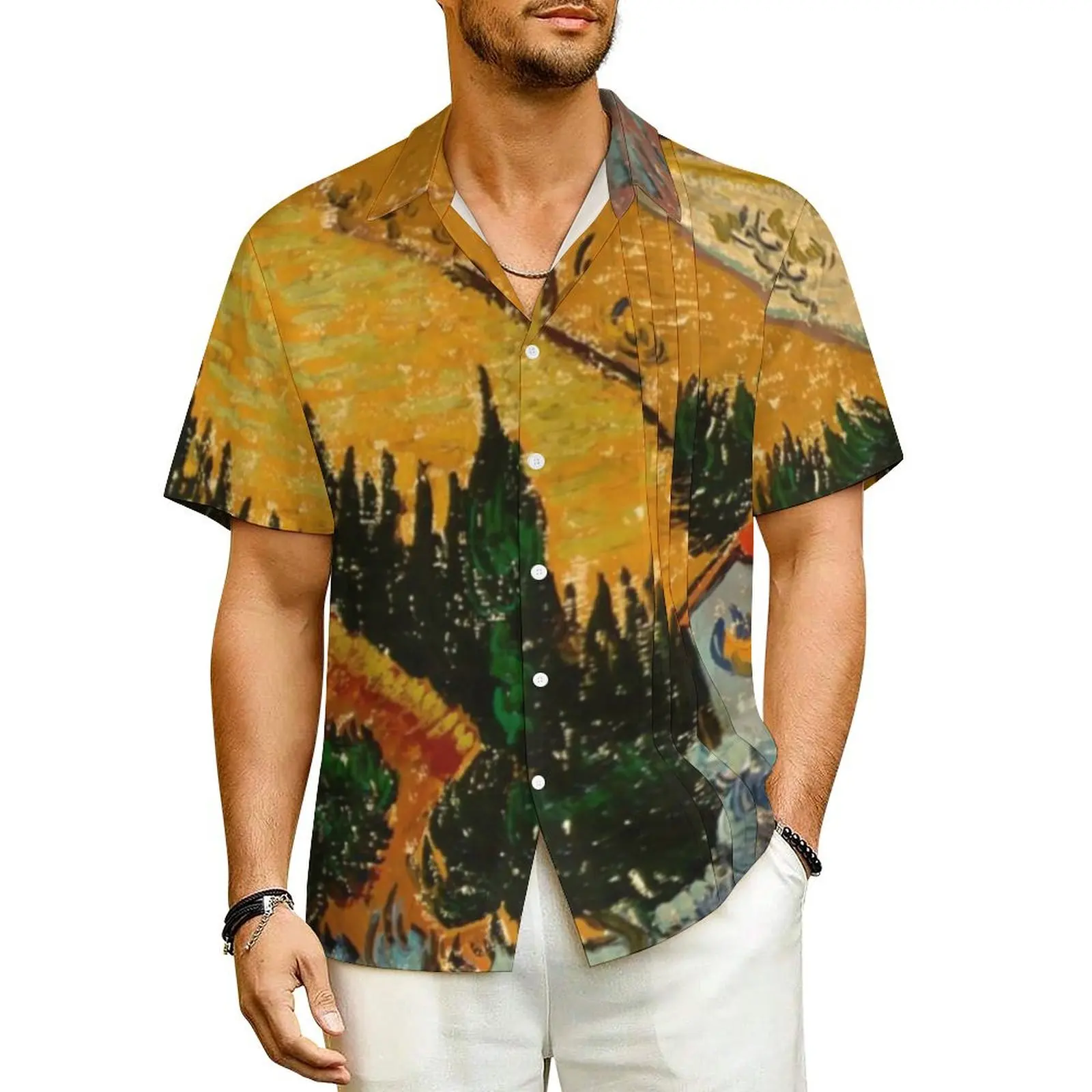 Vincent Van Gogh Casual Shirt Landscape With House Classic Hawaii Shirts Male Short Sleeve Vacation Stylish Plus Size Blouses
Vincent Van Gogh Casual Shirt Landscape With House Classic Hawaii Shirts Male Short Sleeve Vacation Stylish Plus Size Blouses