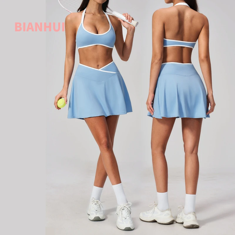 Summer New Outdoor Breathable Sports Tennis Skirt 2 Piece Yoga Suit Push Up Women's Tracksuit Yoga Skirt Workout Set Gym Outfits
Summer New Outdoor Breathable Sports Tennis Skirt 2 Piece Yoga Suit Push Up Women's Tracksuit Yoga Skirt Workout Set Gym Outfits