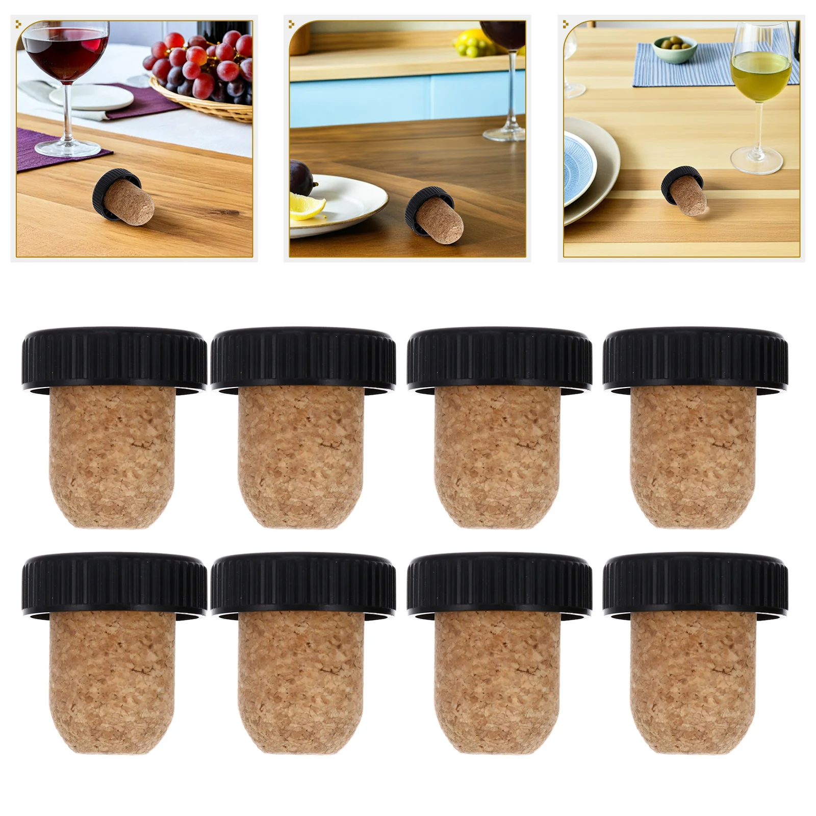 10pcs Bottle Stopper Cork Stoppers Corks Cap Saver Wooden Bottles Sealing Plug Reusable sealer Beverage Topper Accessories
10pcs Bottle Stopper Cork Stoppers Corks Cap Saver Wooden Bottles Sealing Plug Reusable sealer Beverage Topper Accessories