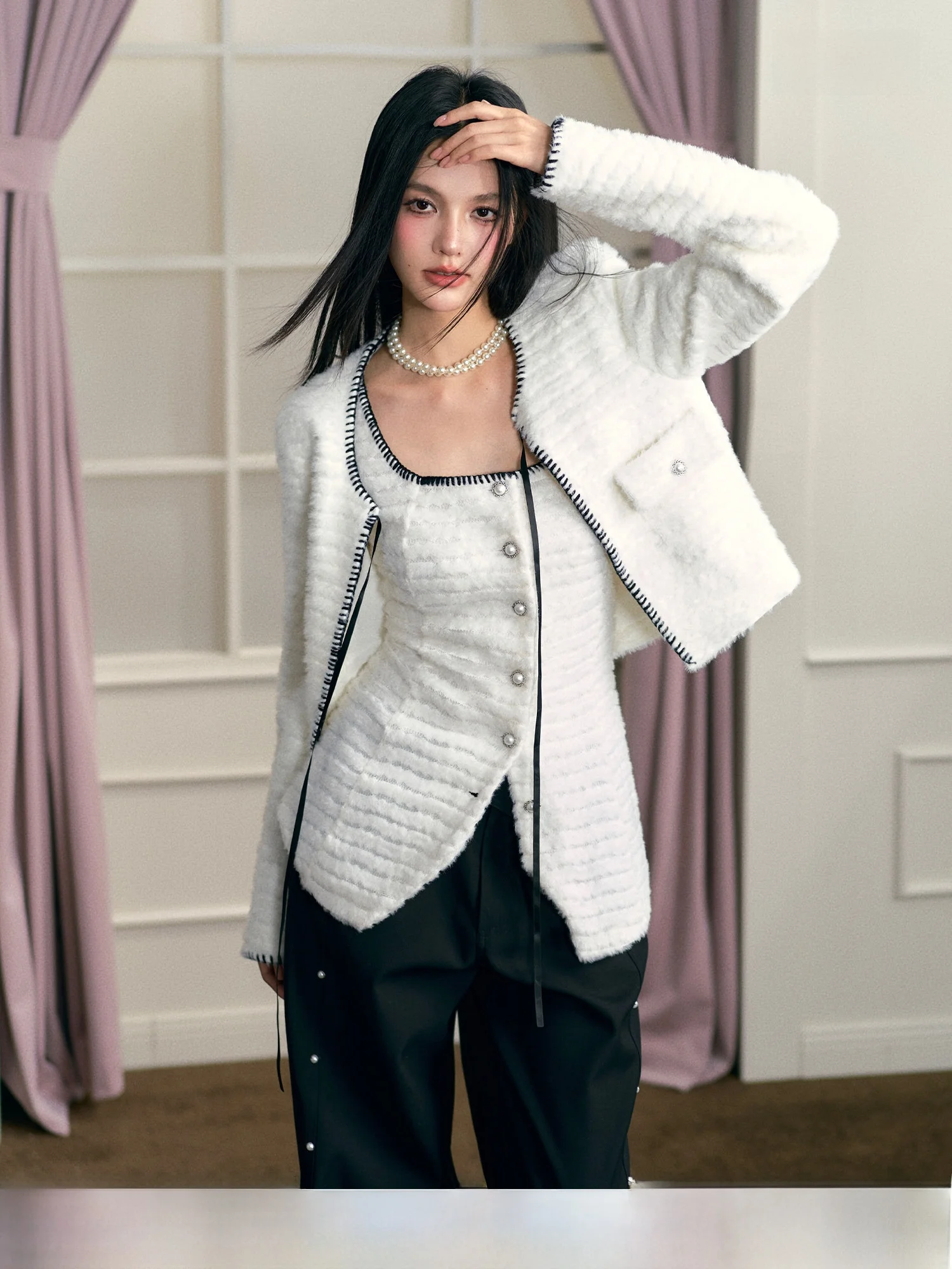 AGAM Studio Long Sleeve Open Cardigan with Sash Embroidery Slim Fit Waist Control Two Piece Set Elegant Fashion Women's...
AGAM Studio Long Sleeve Open Cardigan with Sash Embroidery Slim Fit Waist Control Two Piece Set Elegant Fashion Women's...