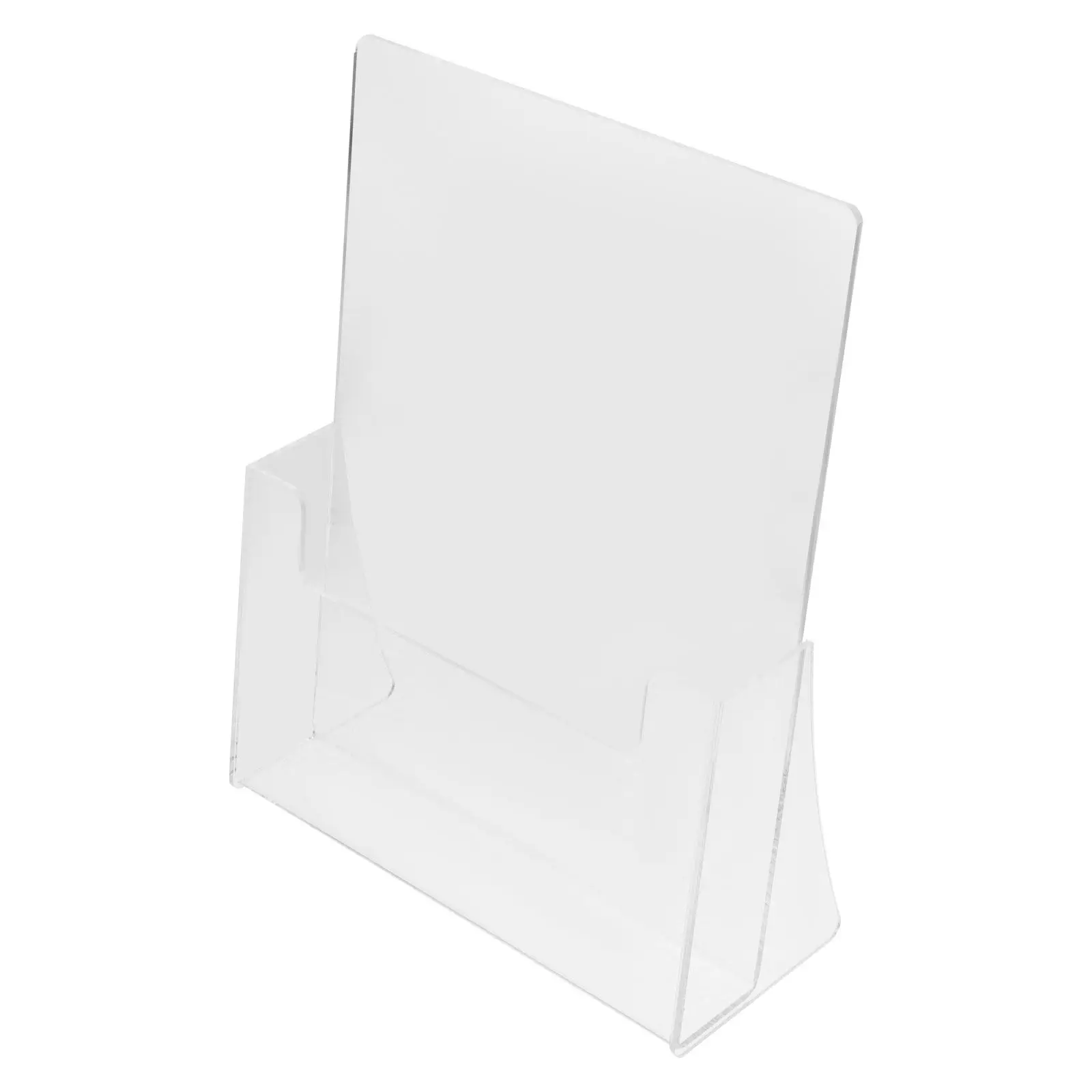 Transparent Acrylic Brochure Holder Stand for Pamphlets Fliers Booklets Desktop Shelf Conference Table Exhibition Display
Transparent Acrylic Brochure Holder Stand for Pamphlets Fliers Booklets Desktop Shelf Conference Table Exhibition Display