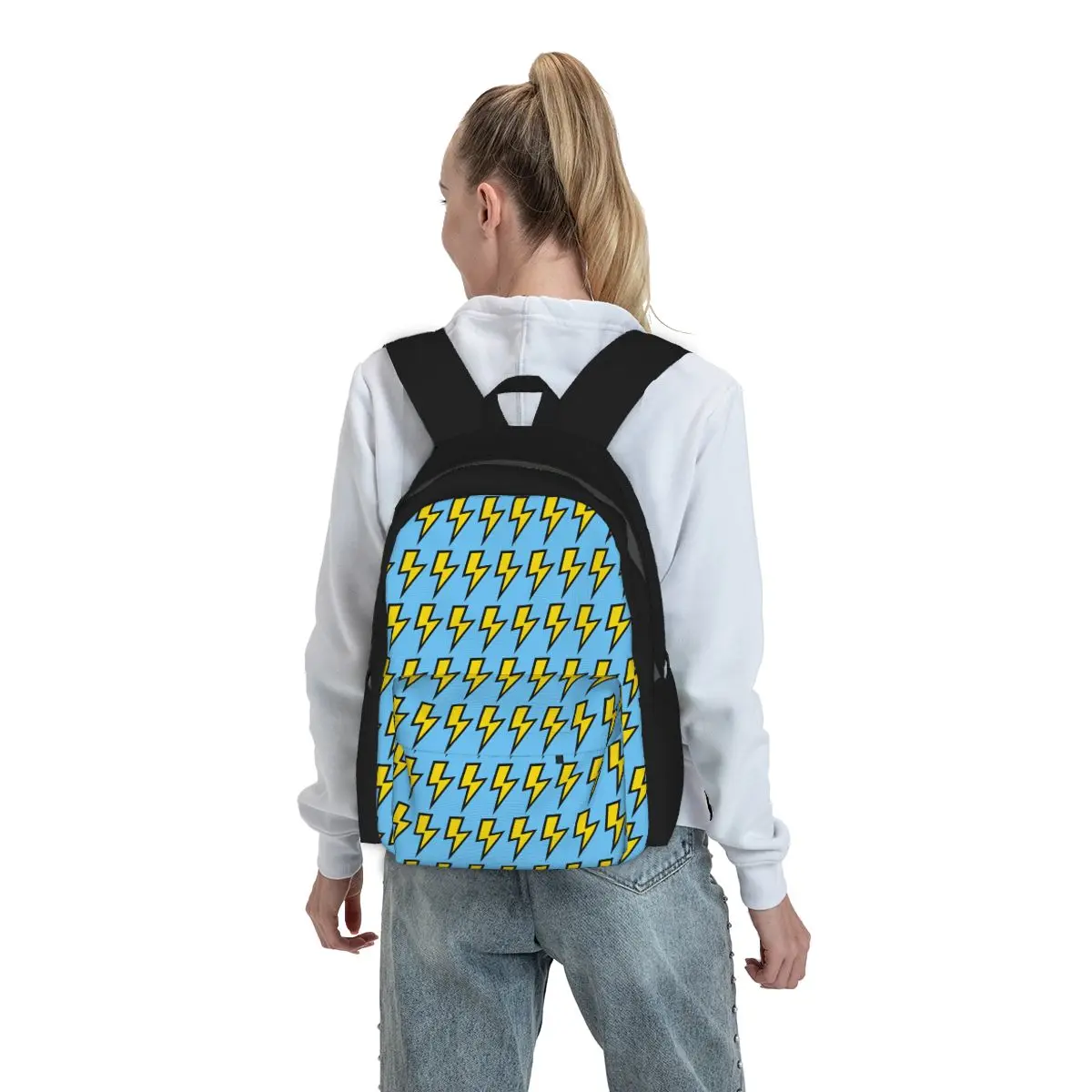 Yellow Lightning Bolts With Bright Blue Backpack Boys Girls BookBag Kids School Bag Computer Shoulder Bags for Men Women
Yellow Lightning Bolts With Bright Blue Backpack Boys Girls BookBag Kids School Bag Computer Shoulder Bags for Men Women