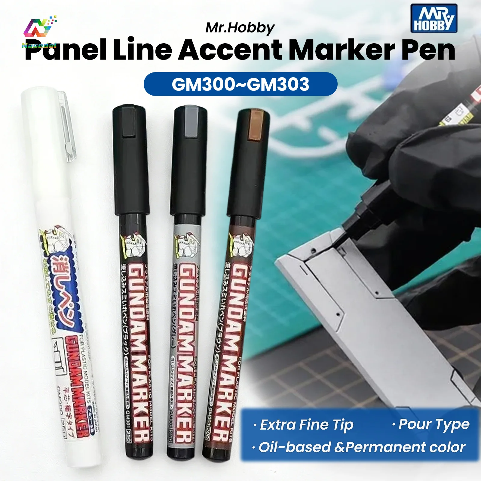 Mr.Hobby GM300~GM303 Pour Type Panel Line Accent Pen Oil-Based Long-Lasting for Gundam Painting Model Kits Black Grey Brown
Mr.Hobby GM300~GM303 Pour Type Panel Line Accent Pen Oil-Based Long-Lasting for Gundam Painting Model Kits Black Grey Brown