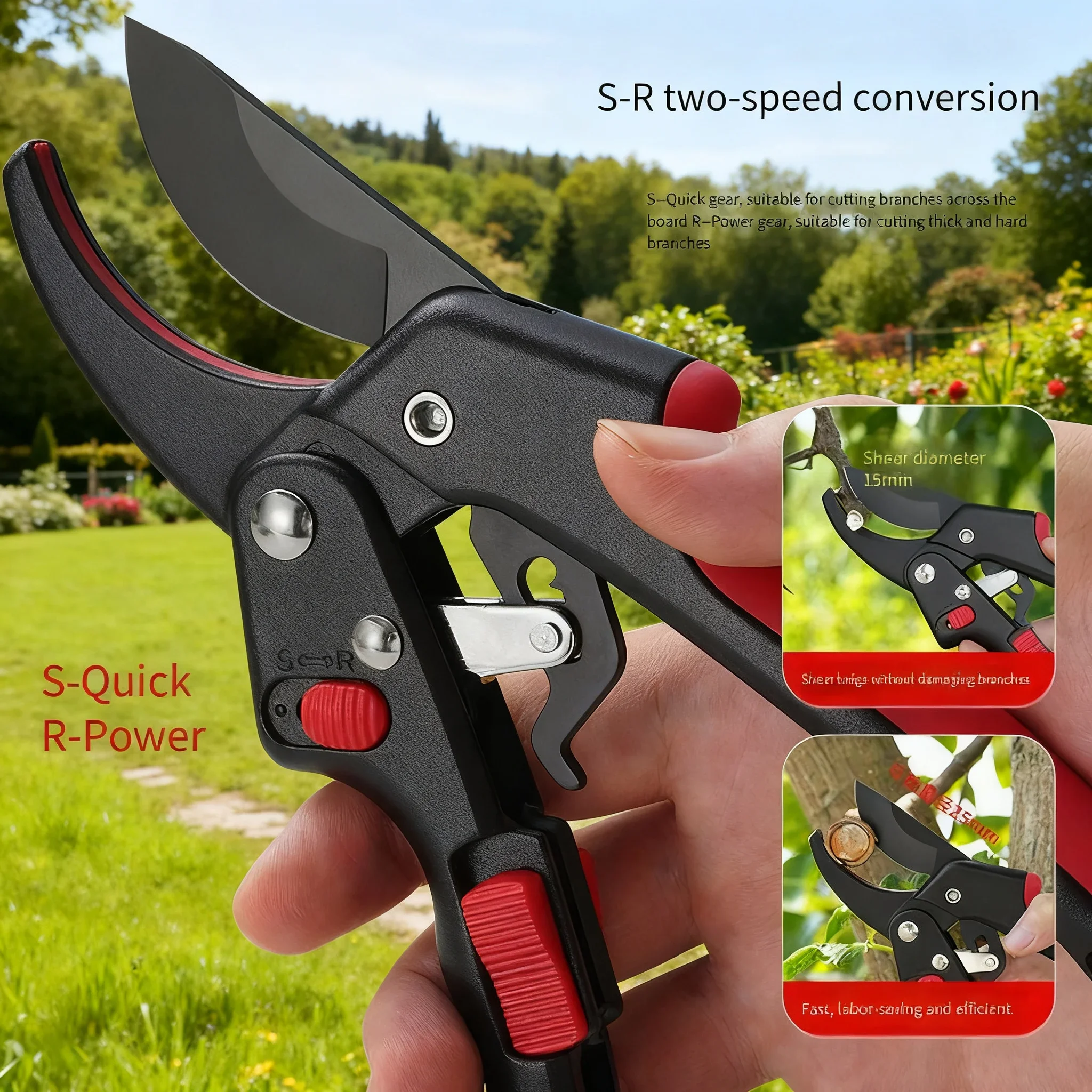 Commercial-Grade Garden Loppers - Compound Leverage Design for Cutting Tough Limbs on Fruit Trees & Landscaping
Commercial-Grade Garden Loppers - Compound Leverage Design for Cutting Tough Limbs on Fruit Trees & Landscaping