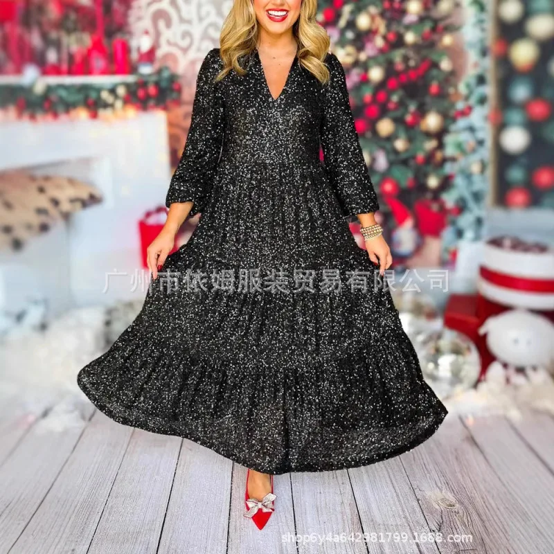 Vneck Long-sleeved Hem A-shaped Printing Loose Formal Party Frauen Bekleidung Lange Kleider Vestidos Para Mujer Elegantes Fiesta
Vneck Long-sleeved Hem A-shaped Printing Loose Formal Party Frauen Bekleidung Lange Kleider Vestidos Para Mujer Elegantes Fiesta