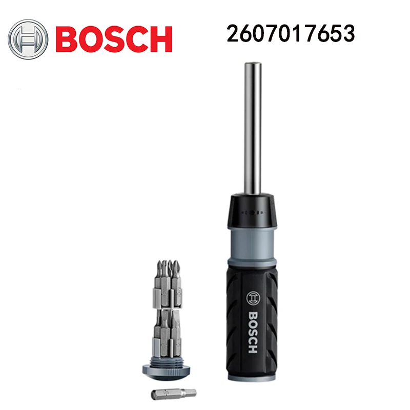 Многофункциональная храповая отвертка Bosch 2607017653 10 в 1, легко хранить с одной встроенной ручкой
Многофункциональная храповая отвертка Bosch 2607017653 10 в 1, легко хранить с одной встроенной ручкой