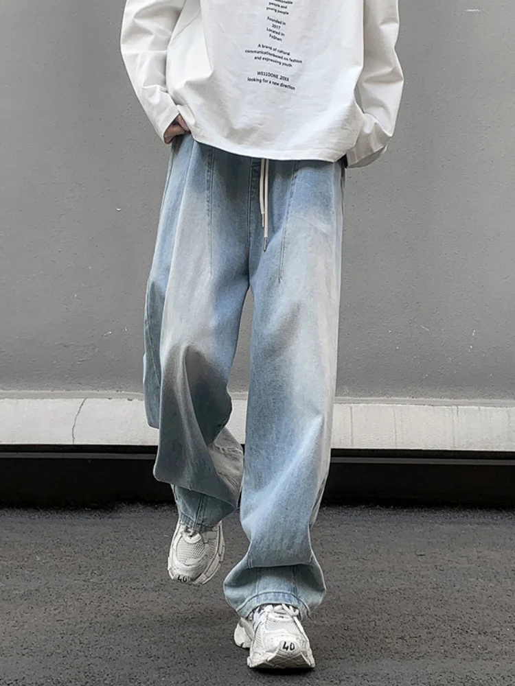 aduated Autumn Straight Leg Jeans Men's Casual Loose Fit Dstring Cuff Slimming Long Trousers Trendy Versatile Simple Sle
aduated Autumn Straight Leg Jeans Men's Casual Loose Fit Dstring Cuff Slimming Long Trousers Trendy Versatile Simple Sle