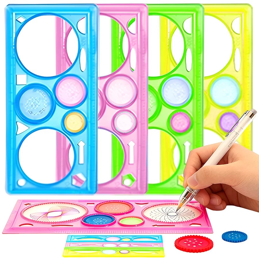 5/10pcs 20x11cm Transparent Drawing Rulers, Rotating Geometric Pattern Sketching Templates for Students Math Geometry Learning
5/10pcs 20x11cm Transparent Drawing Rulers, Rotating Geometric Pattern Sketching Templates for Students Math Geometry Learning