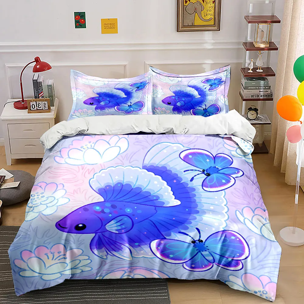Butterfly Fish Art Decor Bedding Set with 1 Duvet Cover 2 Pillowcases Single Double King Queen, Gift
Butterfly Fish Art Decor Bedding Set with 1 Duvet Cover 2 Pillowcases Single Double King Queen, Gift