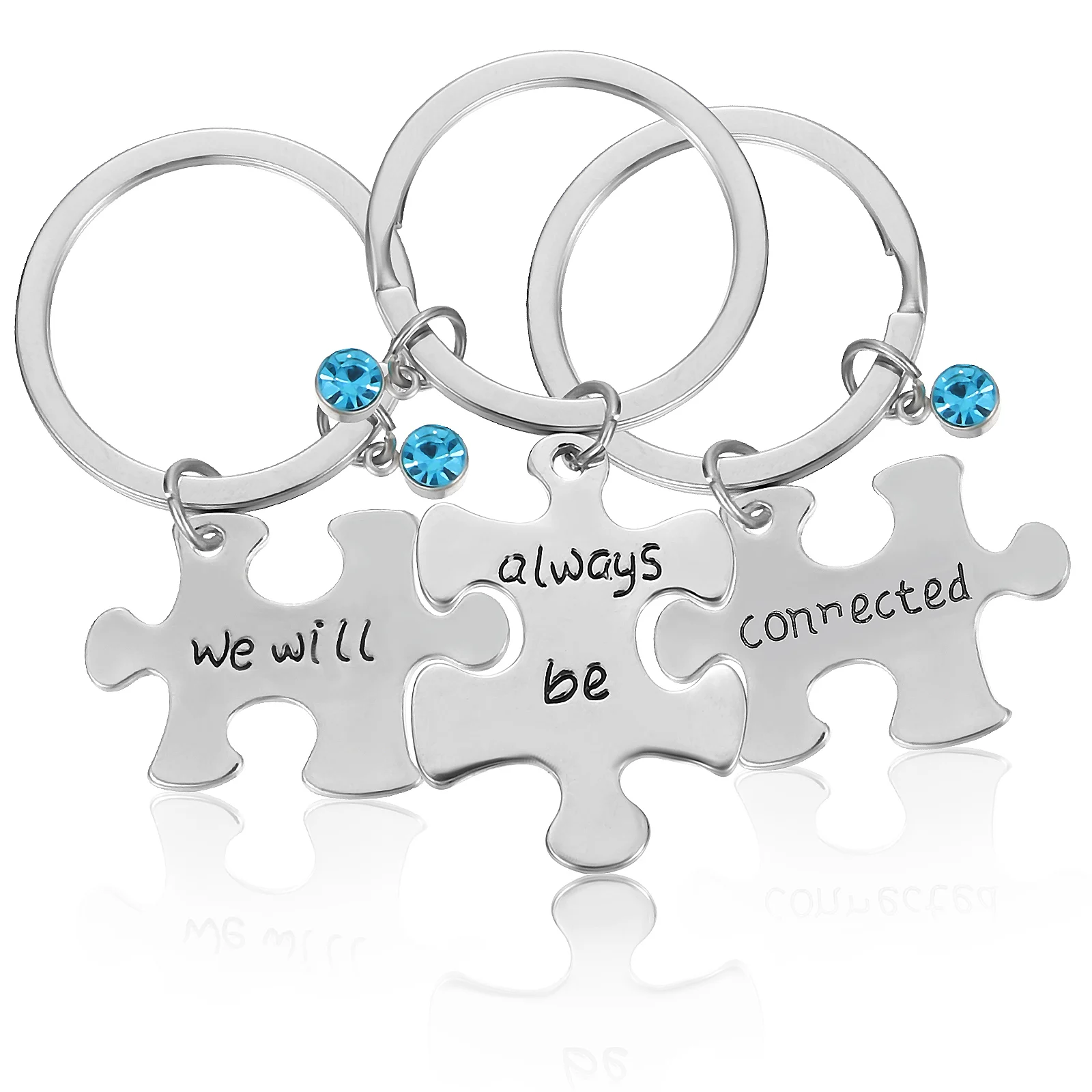 3 Pcs Silver Blue Diamond Keychain Sturdy Alloy Lightweight Portable Friendship Gift Best Friends Key Ring Christmas Present
3 Pcs Silver Blue Diamond Keychain Sturdy Alloy Lightweight Portable Friendship Gift Best Friends Key Ring Christmas Present