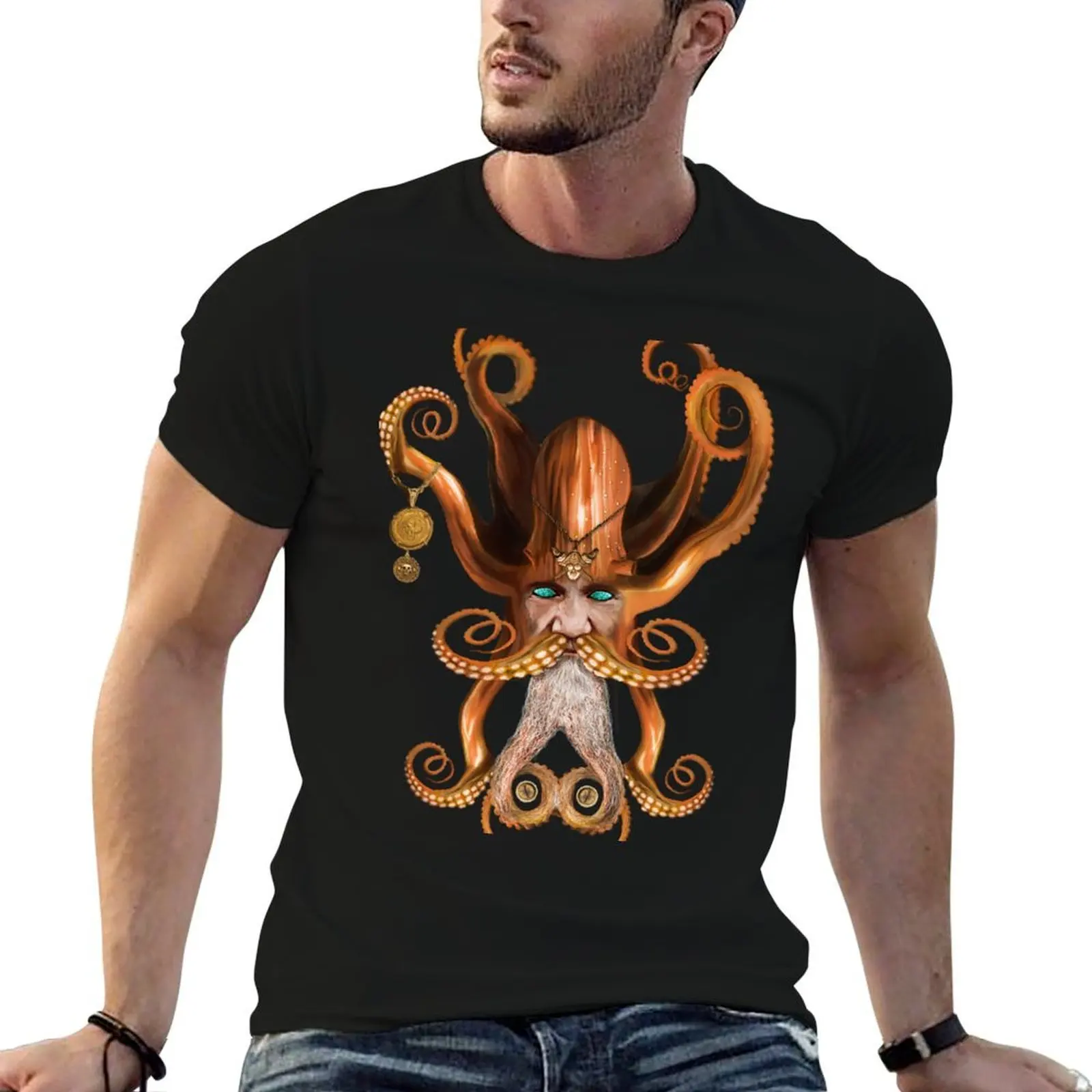 Kraken, Octopus Pirate Captain, Davy Jones Locker T-Shirt cotton tshirt 100% man tshirt T-Shirt
Kraken, Octopus Pirate Captain, Davy Jones Locker T-Shirt cotton tshirt 100% man tshirt T-Shirt