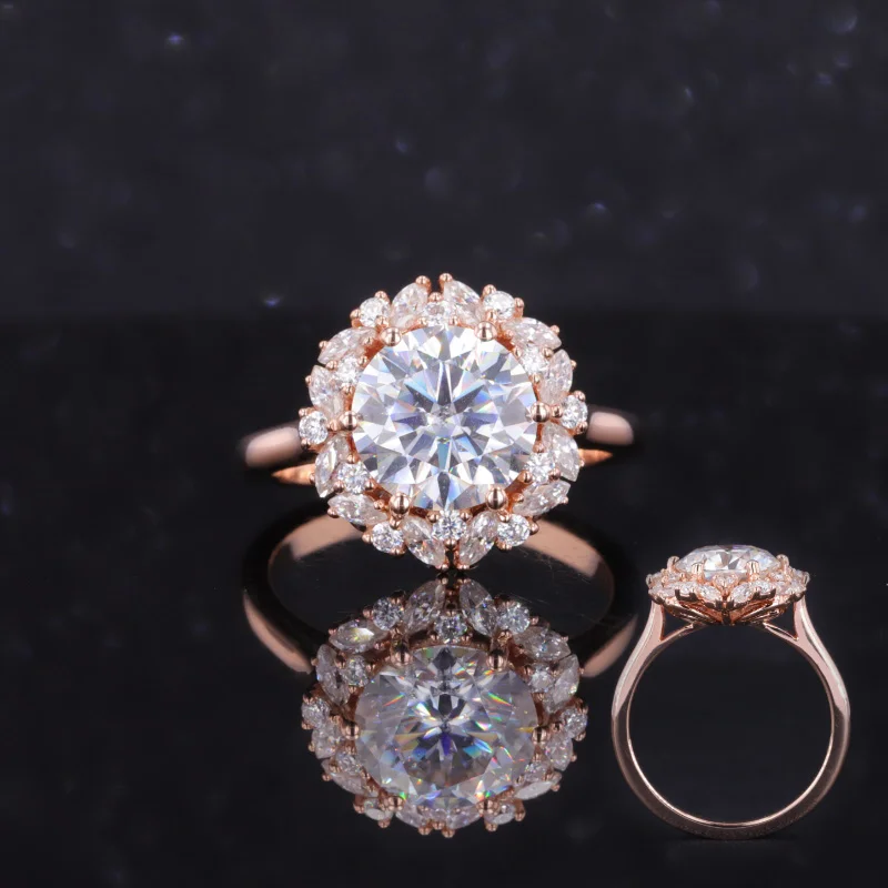 Customized Jewelry Gorgeous Custom Women's Engagement Rings Moissanite Diamond 14K Solid Rose Gold Wedding Ring Gift For Party
Customized Jewelry Gorgeous Custom Women's Engagement Rings Moissanite Diamond 14K Solid Rose Gold Wedding Ring Gift For Party