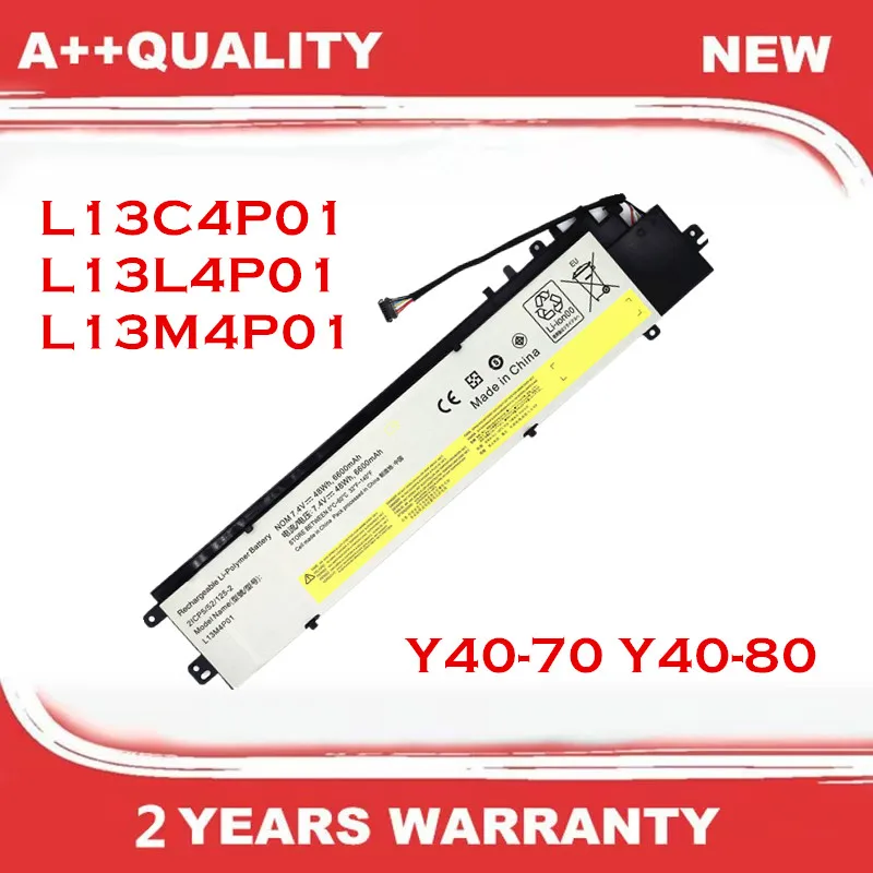 L13C4P01 L13L4P01 L13M4P01 Laptop Battery For Lenovo S41-70 Y40-80 Y40-70 7.4V 48Wh 6600mAh
L13C4P01 L13L4P01 L13M4P01 Laptop Battery For Lenovo S41-70 Y40-80 Y40-70 7.4V 48Wh 6600mAh