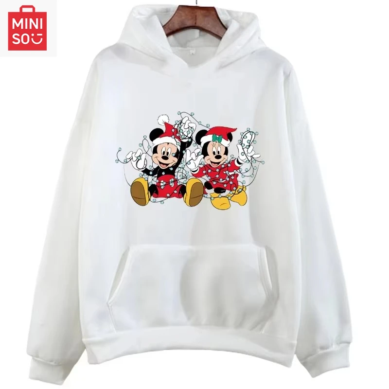 MINISO Kawaii Christmas style Harajuku men and women casual round neck pullover tops Mickey Minnie Mouse Goofy print hoodie
MINISO Kawaii Christmas style Harajuku men and women casual round neck pullover tops Mickey Minnie Mouse Goofy print hoodie
