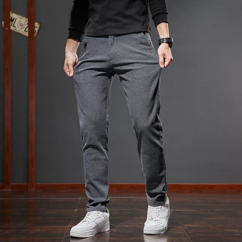  Осень 2024, новые мужские повседневные брюки, удобные мягкие прямые тонкие деловые хлопковые брюки, мужская одежда, черный, серый цвет
Осень 2024, новые мужские повседневные брюки, удобные мягкие прямые тонкие деловые хлопковые брюки, мужская одежда, черный, серый цвет