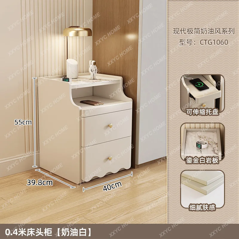 Cream Style Smart Bedside Table Storage Box Home Bedroom High-end Modern Simple Bedside Storage Cabinet
Cream Style Smart Bedside Table Storage Box Home Bedroom High-end Modern Simple Bedside Storage Cabinet