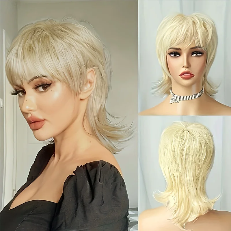 Mid-length curly hair headgear synthetic wig wolftail decorative headgear for everyday wear decoration 
Mid-length curly hair headgear synthetic wig wolftail decorative headgear for everyday wear decoration