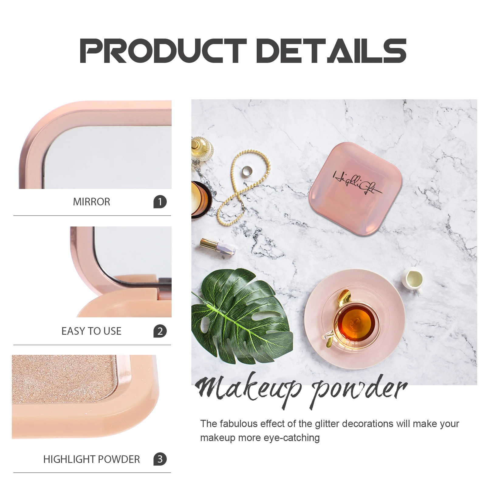 Highlighter Powder for Makeup Face Body Hair Shimmer Effect Smooth Lightweight Portable Occasion Attractive Finish
Highlighter Powder for Makeup Face Body Hair Shimmer Effect Smooth Lightweight Portable Occasion Attractive Finish