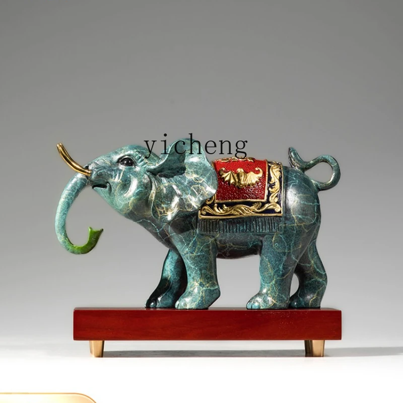 ZC copper gold years elephant brass ornament handicrafts new Chinese home living room entrance decoration
ZC copper gold years elephant brass ornament handicrafts new Chinese home living room entrance decoration