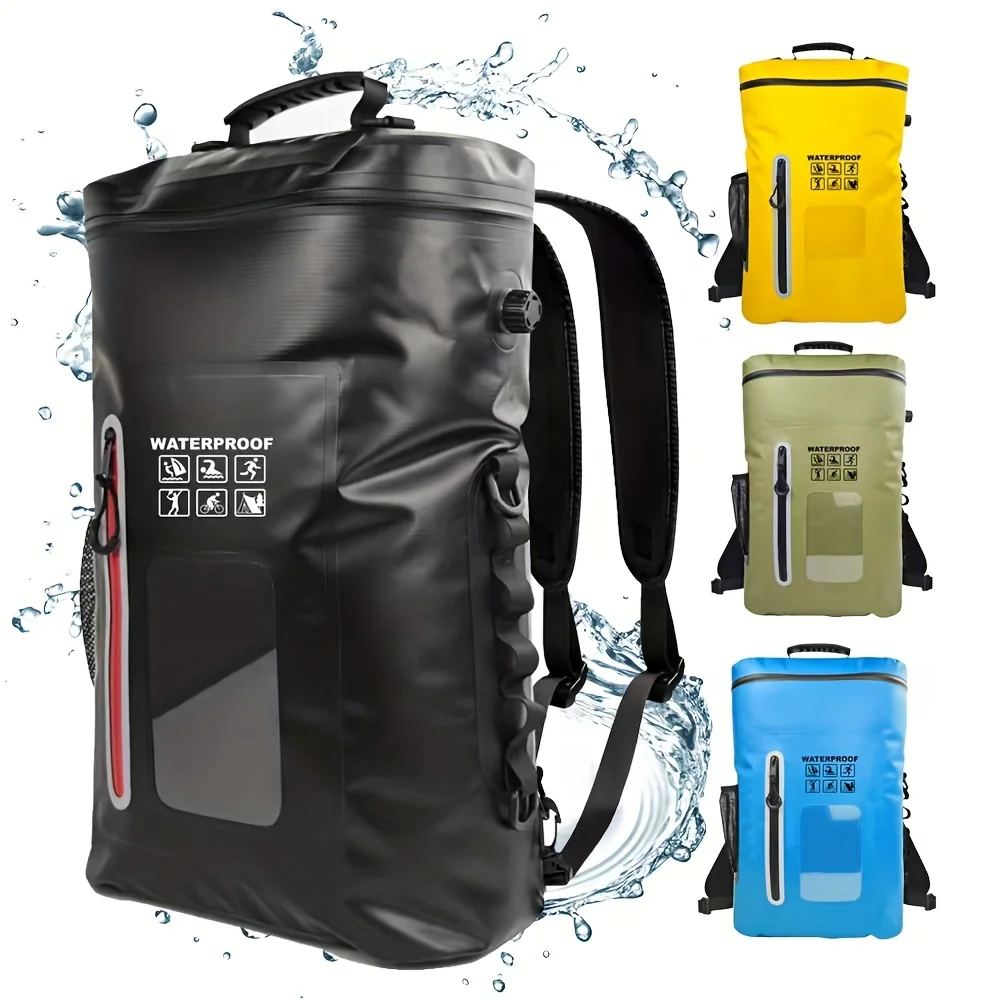 PVC Waterproof Backpack With IPX7 Airtight Zipper Outdoor Dry Wet Separation Bag For Swimming Diving Large Capacity Travel Bags
PVC Waterproof Backpack With IPX7 Airtight Zipper Outdoor Dry Wet Separation Bag For Swimming Diving Large Capacity Travel Bags