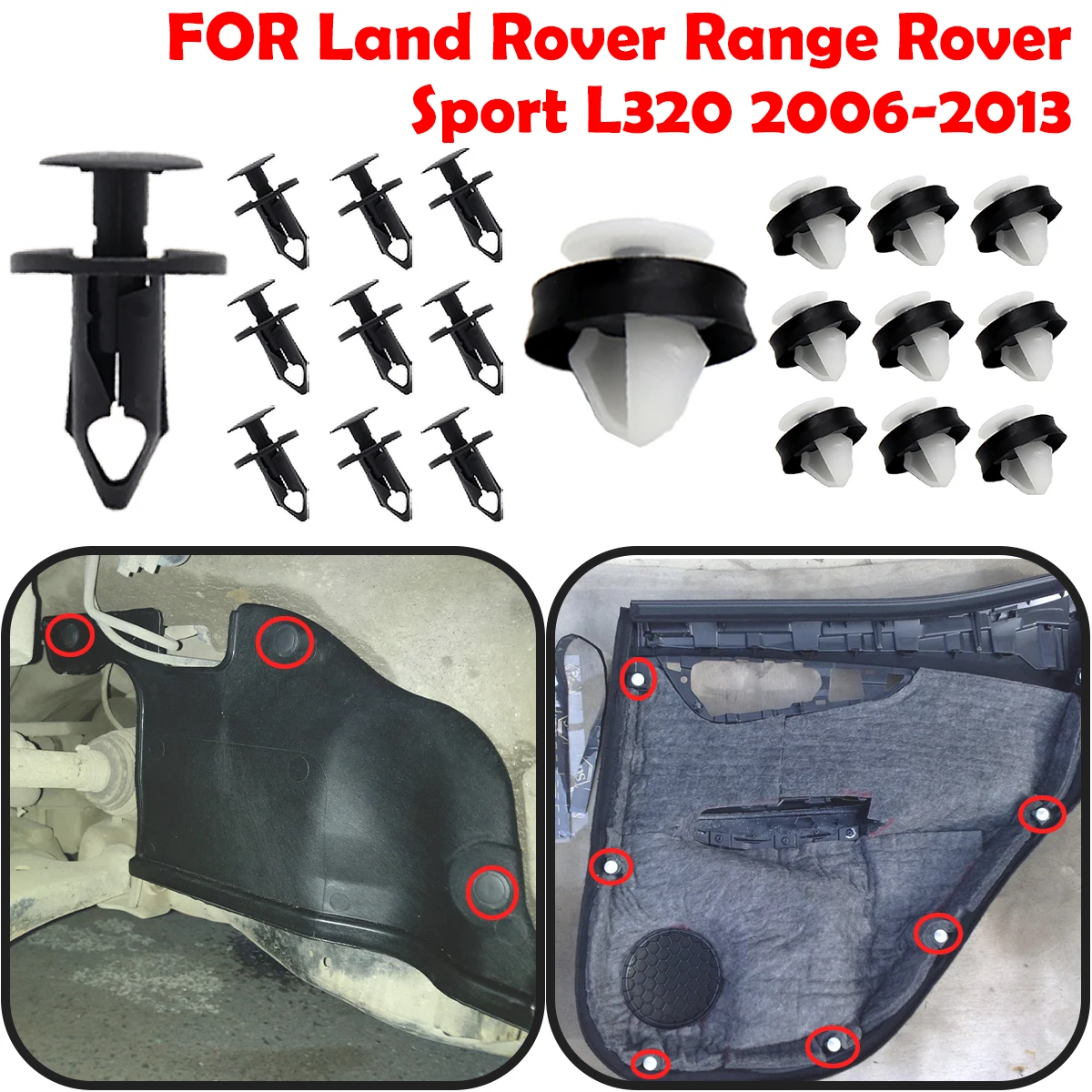 FOR Land Rover Range Rover Sport L320 2006-2013 Engine Undertray Bumper Wing Door Card Moulding Bumper Strip Rivet Carpet Clips
FOR Land Rover Range Rover Sport L320 2006-2013 Engine Undertray Bumper Wing Door Card Moulding Bumper Strip Rivet Carpet Clips