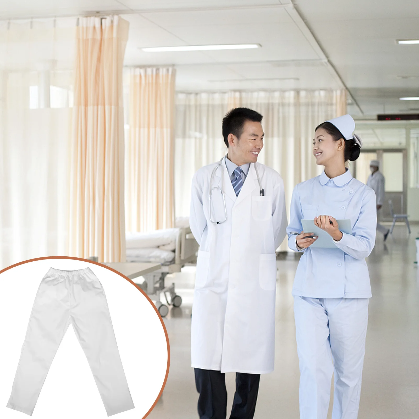 Women White Summer Nurse Pants Breathable Lightweight Elastic Waist Plus Size Work Trousers For Hospital Clinic Lab Scrub
Women White Summer Nurse Pants Breathable Lightweight Elastic Waist Plus Size Work Trousers For Hospital Clinic Lab Scrub