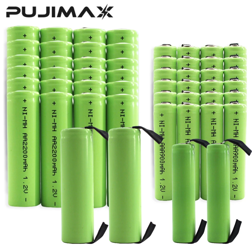 PUJIMAX 1.2V AA 2200mah Rechargeable Battery 1.2V AAA 900mah Ni-MH Batteries for Philips Electric Shaver Razor Braun Toothbrush
PUJIMAX 1.2V AA 2200mah Rechargeable Battery 1.2V AAA 900mah Ni-MH Batteries for Philips Electric Shaver Razor Braun Toothbrush